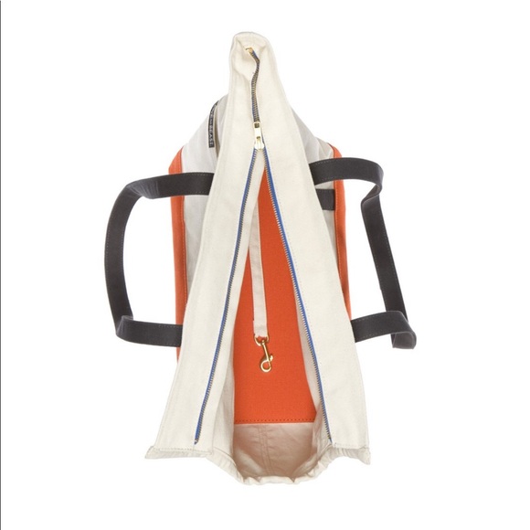 CANVAS PET TOTE NATURAL & ORANGE - Picture 3 of 4